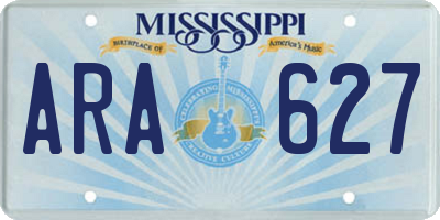 MS license plate ARA627