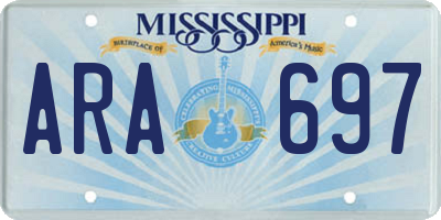 MS license plate ARA697