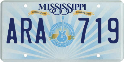 MS license plate ARA719