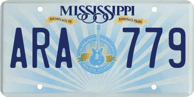 MS license plate ARA779