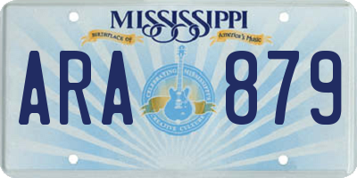 MS license plate ARA879