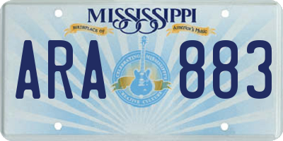 MS license plate ARA883