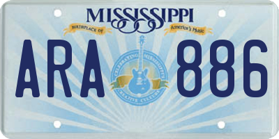 MS license plate ARA886