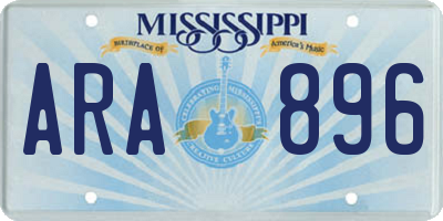 MS license plate ARA896