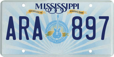 MS license plate ARA897