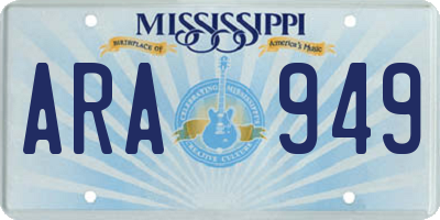 MS license plate ARA949