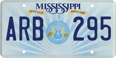 MS license plate ARB295