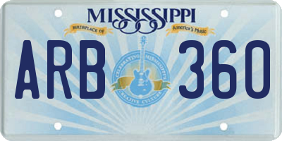 MS license plate ARB360