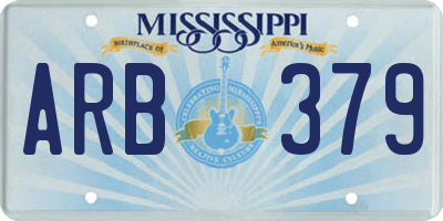 MS license plate ARB379