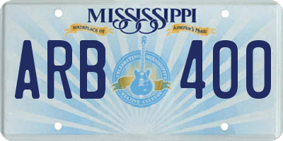 MS license plate ARB400