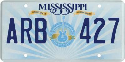 MS license plate ARB427