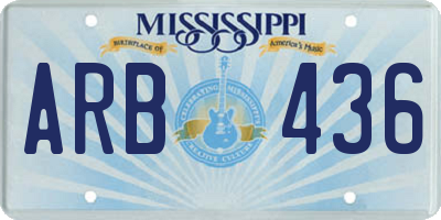 MS license plate ARB436