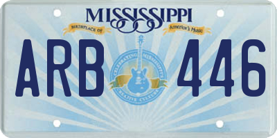 MS license plate ARB446