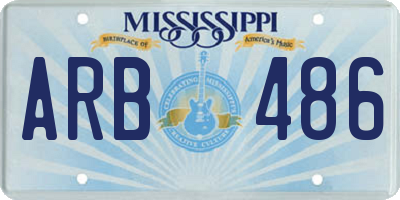 MS license plate ARB486