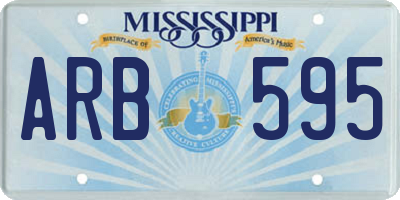 MS license plate ARB595