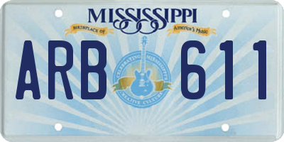 MS license plate ARB611