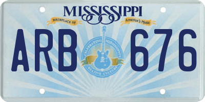 MS license plate ARB676