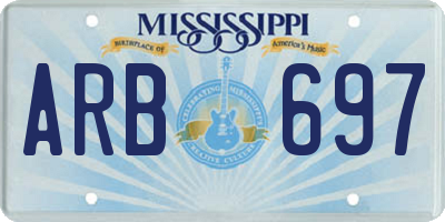 MS license plate ARB697