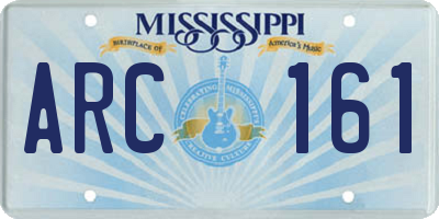 MS license plate ARC161