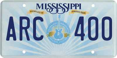 MS license plate ARC400