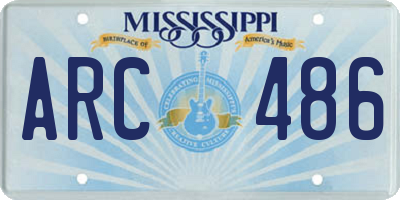 MS license plate ARC486