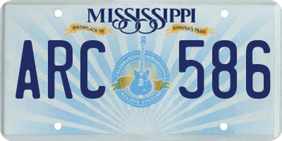 MS license plate ARC586