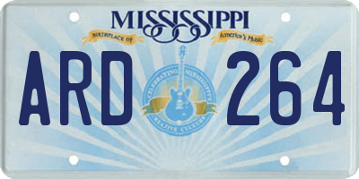 MS license plate ARD264