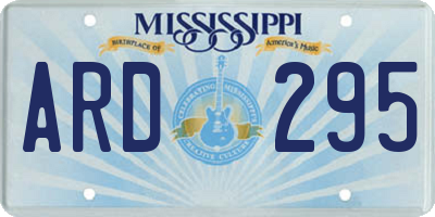 MS license plate ARD295