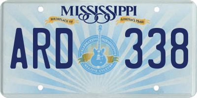MS license plate ARD338