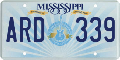 MS license plate ARD339