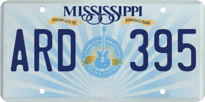 MS license plate ARD395