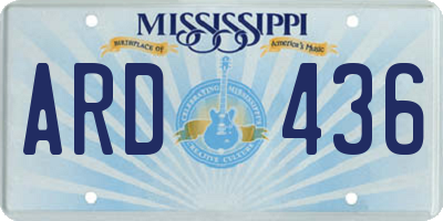 MS license plate ARD436