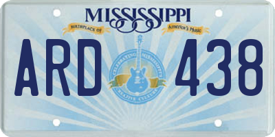 MS license plate ARD438