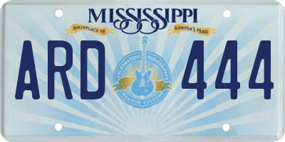 MS license plate ARD444