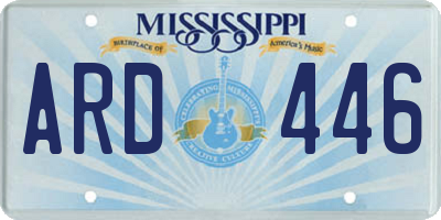MS license plate ARD446