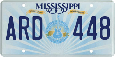 MS license plate ARD448
