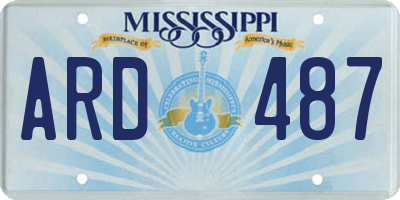 MS license plate ARD487