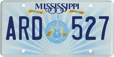 MS license plate ARD527