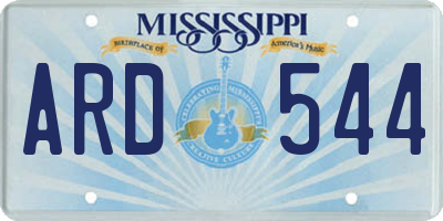 MS license plate ARD544