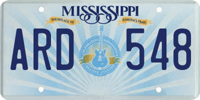 MS license plate ARD548