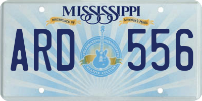 MS license plate ARD556
