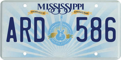 MS license plate ARD586