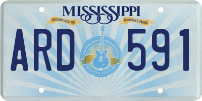 MS license plate ARD591
