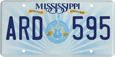 MS license plate ARD595