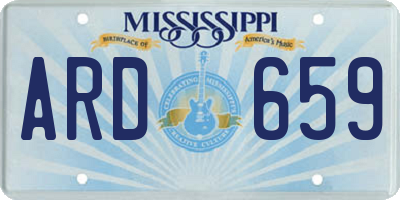 MS license plate ARD659