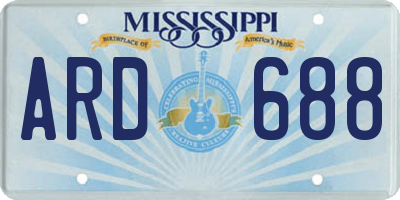 MS license plate ARD688