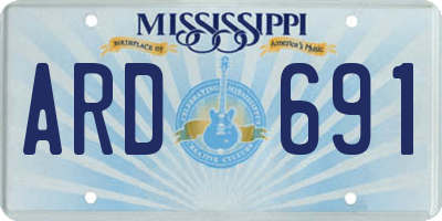 MS license plate ARD691
