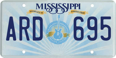 MS license plate ARD695