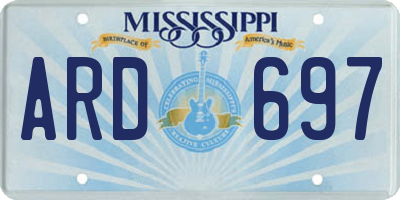 MS license plate ARD697