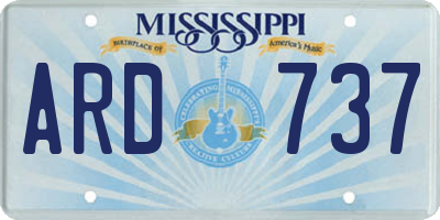 MS license plate ARD737